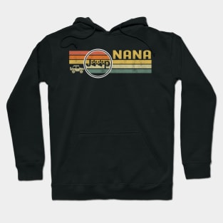 Vintage Jeep Nana Jeep Dog Paws Jeep Lover Retro Jeep Sunset Jeep Hoodie